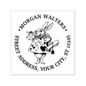 Kaninchen-Trumpeter-Alice im Wunderland Permastempel (Design)