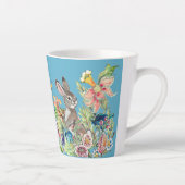 Kaninchen Türkis Chinoiserie Floral Milchtasse (Rechts)