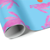 Kaninchen über dem Supermond Geschenkpapier (Rolleneckpunkt)