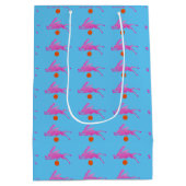 Kaninchen über dem Supermond Mittlere Geschenktüte (Rückseite)