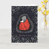 Kaninchen und Bären Liebe Valentinstag Karte (Gelbe Blume)