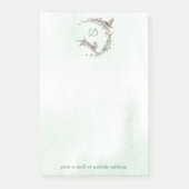 Kaninchen und Bird Monogram Post-it Klebezettel (Vorderseite)