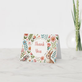 Kaninchen und Blume Danke