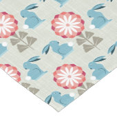 Kaninchen und Blume Großer Tischläufer (Ecke)