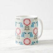 Kaninchen und Blume Kaffeetasse (VorderseiteRechts)