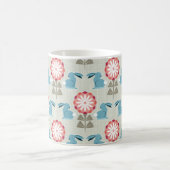 Kaninchen und Blume Kaffeetasse (Mittel)