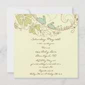 Kaninchen und Blume neutrale Babydusche Einladung (Rückseite)