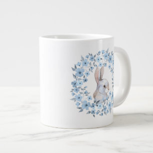 Kaninchen und Blumenkranz Jumbo-Tasse