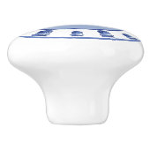 Kaninchen und Chinoiserie Pot Keramikknauf (Seitenansicht)