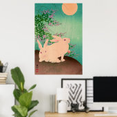 Kaninchen und der Mond Ohara Koson 1931 Poster (Heimbüro)