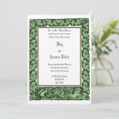 Kaninchen- und Eichhörnchenblättrige Hochzeit Einladung (Stehend Vorderseite)