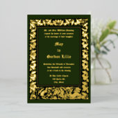 Kaninchen- und Eichhörnchenblättrige Hochzeit Folieneinladung (Stehend vorne)