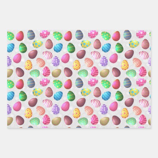 Kaninchen und Eier, die Papierblätter umhüllen Geschenkpapier Set (Vorderseite 3)