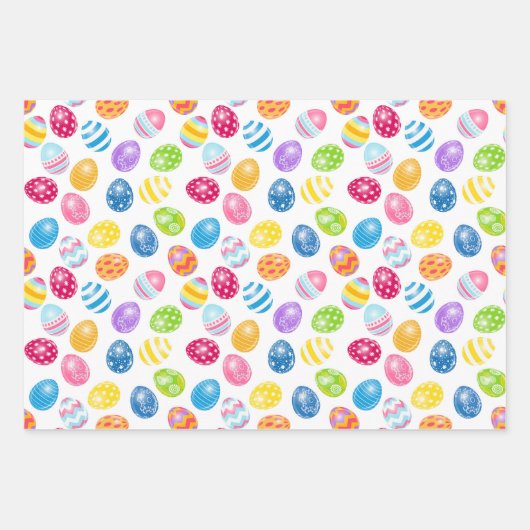 Kaninchen und Eier, die Papierblätter umhüllen Geschenkpapier Set (Vorderseite 2)