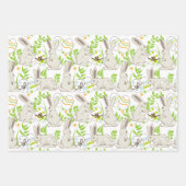 Kaninchen und Eier, die Papierblätter umhüllen Geschenkpapier Set (Vorderseite)