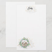 Kaninchen und Goldstars Briefpapier (Vorne/Hinten)