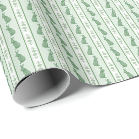 Kaninchen und Hortensien Geschenkpapier (Rolleneckpunkt)