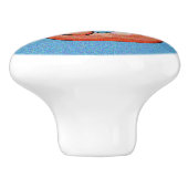 Kaninchen und Hunde sind Freunde von Keramik Pull Keramikknauf (Seitenansicht)