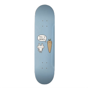 Kaninchen und Karotte Skateboard
