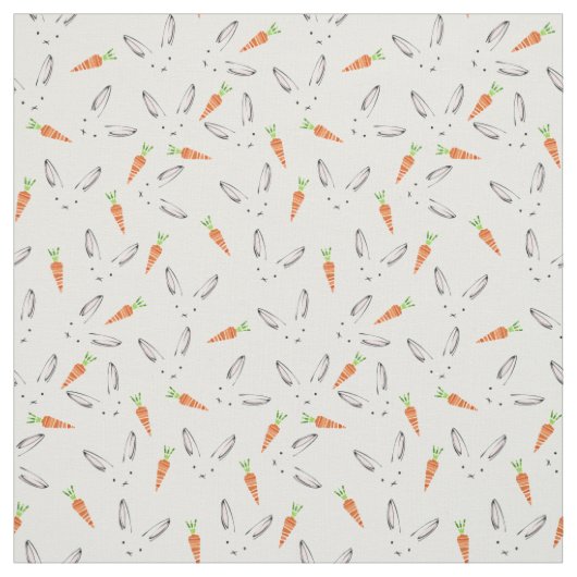 Kaninchen und Karotten Stoff (Muster)