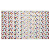 Kaninchen und Karotten watercolo Kunst Gewebe Stoff (Fat Quarter (45,7 x 55,9 cm))