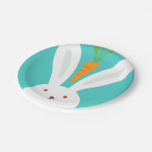 Kaninchen und Karrot Pappteller (Schrägansicht)