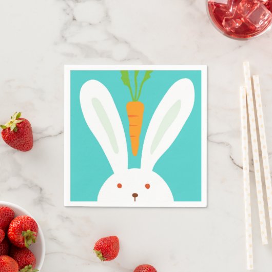 Kaninchen und Karrot Serviette (Beispiel)