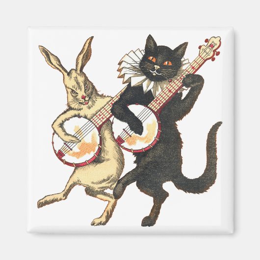 Kaninchen und Katzen Magnet (Vorne)