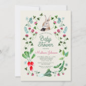 Kaninchen und Klee Einladung (Vorderseite)