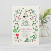 Kaninchen und Klee Einladung (Stehend Vorderseite)