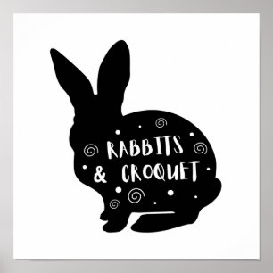 Kaninchen und Kroketten Poster