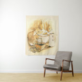 Kaninchen und Milchpudding von Beatrix Potter Wandteppich (Beispiel)