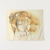 Kaninchen und Milchpudding von Beatrix Potter Wandteppich (Vorderseite (Horizontal))