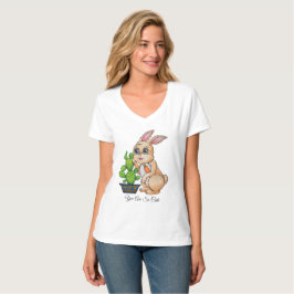 Kaninchen und Niedliche Kakteen T-Shirt