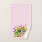 Kaninchen und Ostereier Urlaub Badhandtuch Set (Handtuch)