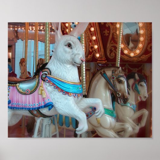 Kaninchen und Pferde, Merry-Go-Round Poster (Vorne)