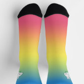 Kaninchen und Regenbogen Socken (Oben)