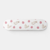 Kaninchen und Rose Skateboard (Horizontal)
