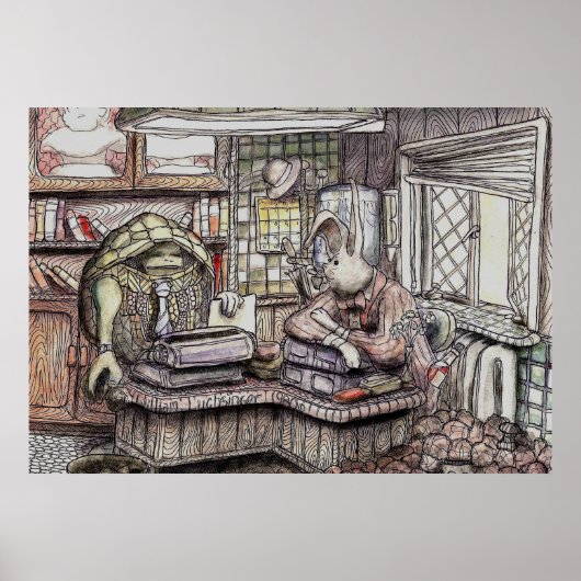 Kaninchen und Schildkröten - Poster (Vorne)