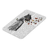 Kaninchen und Schmetterlingsparasol 2 Magnet (Linke Seite)