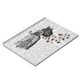 Kaninchen und Schmetterlingsparasol 2 Notizblock (Linke Seite)