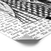 Kaninchen und Schmetterlingsparasol Poster (Ecke)