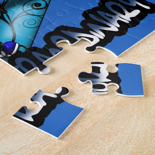 Kaninchen und Snowboard Puzzle (Seite)