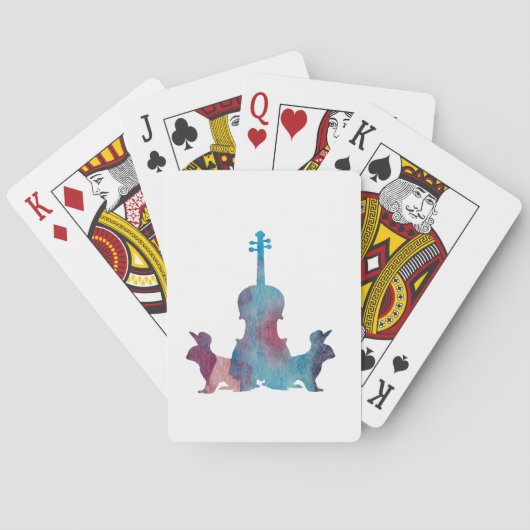 Kaninchen und Viola Spielkarten (Rückseite)