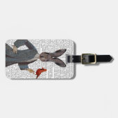 Kaninchen und Vögel 2 Gepäckanhänger (Vorderseite horizontal)