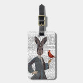 Kaninchen und Vögel 2 Gepäckanhänger (Vorderseite vertikal)