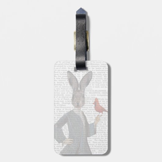 Kaninchen und Vögel 2 Gepäckanhänger (Rückseite vertikal)