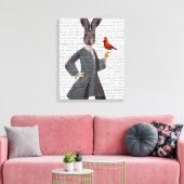 Kaninchen und Vögel Leinwanddruck (Insitu (Wohnzimmer))