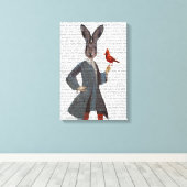 Kaninchen und Vögel Leinwanddruck (Insitu (Holzboden))