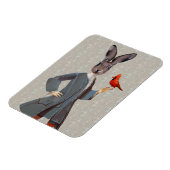 Kaninchen und Vögel Magnet (Linke Seite)